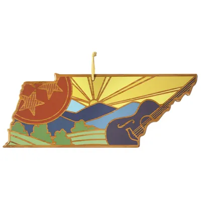 Tennessee State Shaped Serving and Cutting Board with Artwork by Summer Stokes