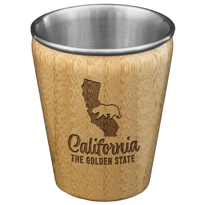 California State Bamboo and Stainless Steel Shot Glass