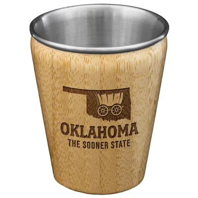 Oklahoma State Bamboo and Stainless Steel Shot Glass