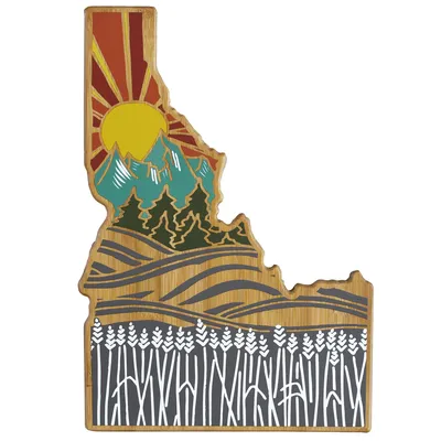 Idaho State Shaped Cutting and Serving Board with Artwork by Summer Stokes