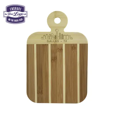 Striped Paddle City Skyline Board - Dallas